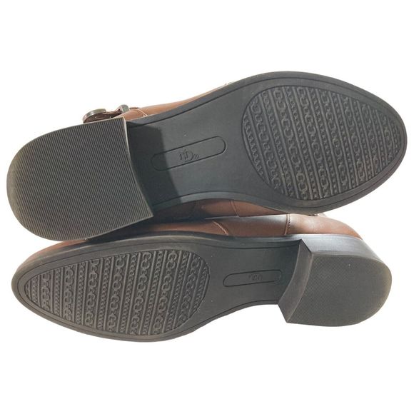 NEW DIRECTIONS Halden Brown Faux Leather Knee High Boots Womens 7.5M. - Picture 8 of 10